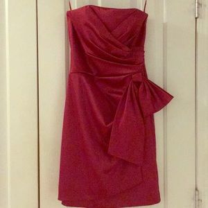 PRICE NEGOTIABLE Merlot Strapless Cocktail Dress